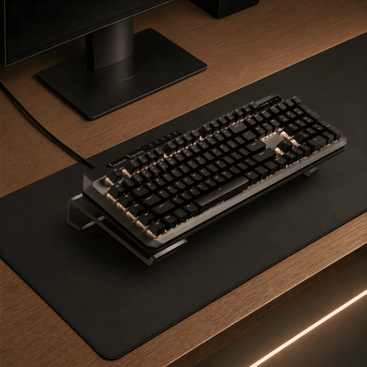 Acrylic Keyboard Typing Stand — alternate product angle | Rekayro