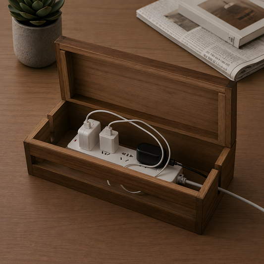 Wooden Cable Manager Box — main product photo | Rekayro
